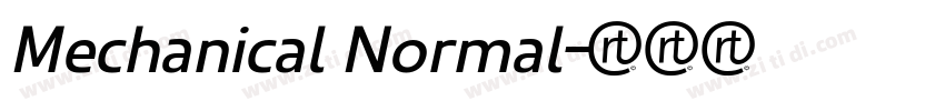 Mechanical Normal字体转换